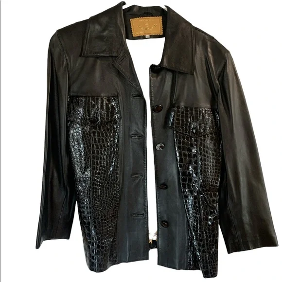 High Fashion Paris leather jacket from Italy size 42